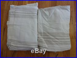 Pottery Barn RIVIERA STRIPE DRAPES With BLACKOUT LINER-50 X 84-SANDALWOOD-NEW