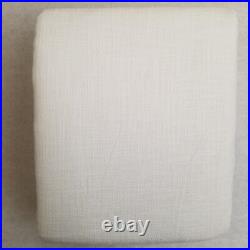Pottery Barn Seaton Textured Cotton Curtain 100x96 Cotton Lining White