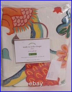 Pottery Barn Serafina print drape curtain panel, 50x96, cotton lined on hand