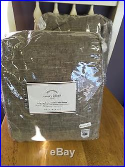 Pottery Barn Set 2 Emery Doublewide Blackout Sable Drapes 100x 84 NEW SOLD OUT