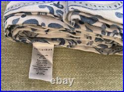 Pottery Barn Set 2 Selby Tile Curtains Blue 50 x 84 NWOT