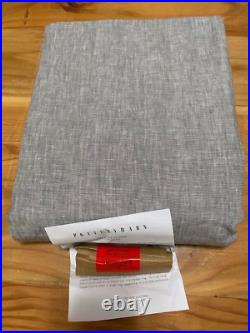 Pottery Barn Set of 2 Belgian Flax Linen 50 x 96 in Lined Curtains, Flagstone