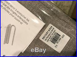 Pottery Barn Set of 2 Emery Linen/Cotton Poletop Blackout Curtains 108 Gray NEW