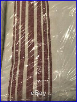 Pottery Barn Set of 2 Riviera Stripe Blackout Curtains Red 108 NEW