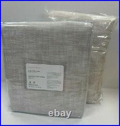 Pottery Barn Set of 2 Seaton Textured Cotton Curtains 50 x 84 Neutral