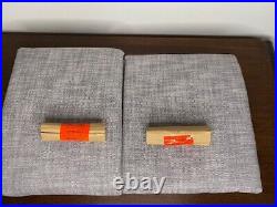Pottery Barn Set of 2 Seaton Textured Curtain Panels 50 x 84 in, Lined Flagstone
