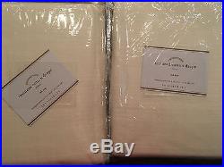 Pottery Barn Set of 2 Textured Tab Top Drapes Ivory 96 NEW