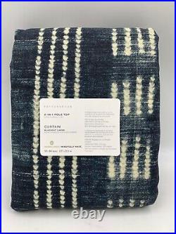 Pottery Barn Shibori Diamond Blackout Curtain Panel Blue 50x84 4467D