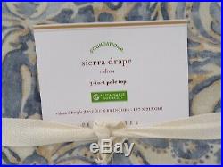 Pottery Barn Sierra Floral Print Panels Drapes Curtains 50 x 84 Blue S/ 4 #7560