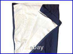 Pottery Barn Silk Drapes Pair of Curtains Long Panels 2 Navy Blue Lined 103 Long