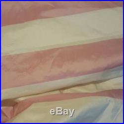 Pottery Barn Silk Drapes Pink And White 96 Long x3 Panels