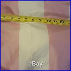 Pottery Barn Silk Drapes Pink And White 96 Long x3 Panels