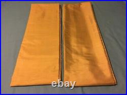 Pottery Barn Silk Dupioni 50X108 Gold Curtains Drapes 2 Panels Rod Pocket