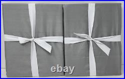 Pottery Barn Silk Dupioni Drape Curtain (2) 50 x 84 Platinum Gray