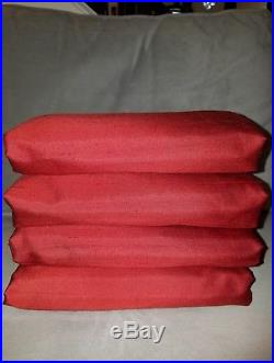 Pottery Barn Silk Dupioni Drapes S/4 Henna Rust Red 84