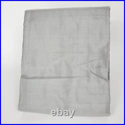 Pottery Barn Silk Dupioni Grommet Curtain Drapes, 50 x 96 Platinum Gray (1)