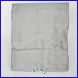 Pottery Barn Silk Dupioni Grommet Curtain Drapes, 50 x 96 Platinum Gray (1)