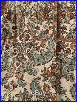 Pottery Barn Simone Jacobean Curtains. 2 Panels. Mint. Used For Open House Only