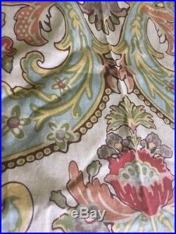 Pottery Barn Simone Palampore Floral Scroll PAIR Lined Curtains 50 X 63 NWOT