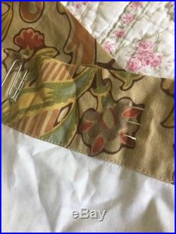 Pottery Barn Simone Palampore Floral Scroll PAIR Lined Curtains 50 X 63 NWOT