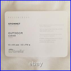 Pottery Barn Sunbrella Solid Outdoor Grommet Curtain 50x108 Natural