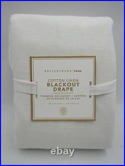 Pottery Barn Teen Cotton Linen Blackout Curtain 44x 84 White #Q125