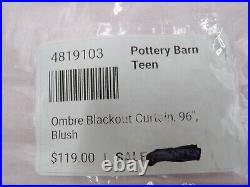 Pottery Barn Teen Ombre Blackout Drape Panel Curtain Blush 52x 96 #G21