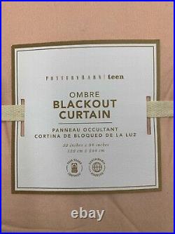 Pottery Barn Teen Ombre Blackout Drape Panel Curtain Blush 52x 96 #R51
