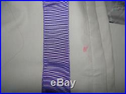 Pottery Barn Teen Suite Purple Ribbon Blackout Curtains Drapes 52 x 84 4 Panels