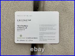Pottery Barn Textured Chenille Cotton Curtains Panels Flax 50x108 Set of 2 103G