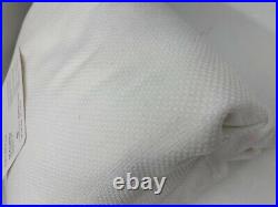 Pottery Barn Textured Chenille Cotton Lined Curtains Panels White 50x84 S/2 750D