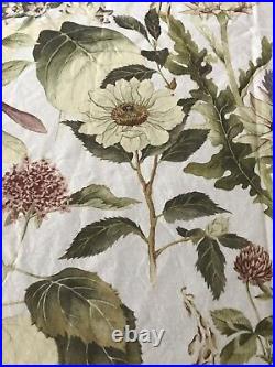 Pottery Barn Thistle Floral Print Fabric Shower Curtain
