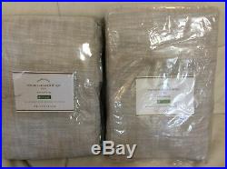 Pottery Barn Two (2) Seaton Textured Drapes Panels 50X108L Neutral New Beige