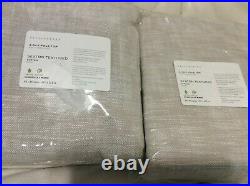 Pottery Barn Two (2) Seaton Textured Drapes Panels 50X84 NWT! Neutral Curtains