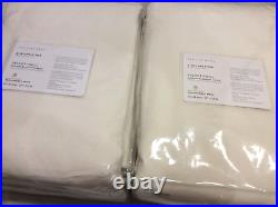 Pottery Barn Two (2) Velvet Twill Blackout Curtains 50X84 New! Ivory