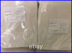 Pottery Barn Two (2) Velvet Twill Drapes 50X84 NWT! Ivory Curtains Panels