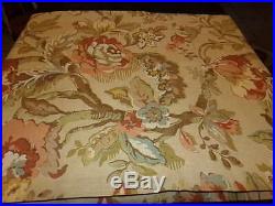 Pottery Barn Vanessa Floral Red/pink/gold/green Set Of Lined Curtains 50 X 96