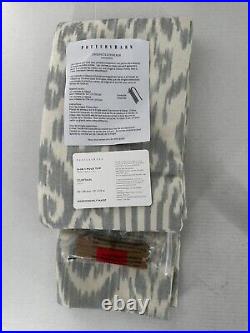 Pottery Barn Vega Ikat Linen Cotton Curtain 50x108 One Panel Blackout Drape