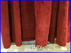 Pottery Barn Velvet Curtains Set of 2 Drapes 100 x 84 Double Width Pole Pocket
