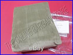 Pottery Barn Velvet Drapes Curtains Panels Lined Deep Sage 50x96 Pole Top