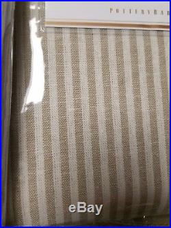 Pottery Barn Wheaton Stripe drapes 50 x 96 Neutral set of 2 grommet top