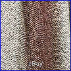 Pottery Barn Wool Tweed Curtain Herringbone Lined Drapes Brown 1 Pair 108x84