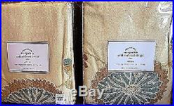 Pottery Barn margaritte embroidered 50x108 drape multi color TWO PANELS