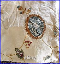 Pottery Barn margaritte embroidered 50x84 drapes multi color TWO PANELS NWOT