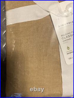 Pottery Barn (set of 2) Belgian Flax Linen Curtains 100x108 Classic TUMBLEWEED