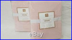 Pottery Barn set of 2 Classic Linen Blackout Curtains 44x96 Blush pink