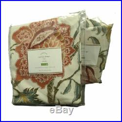 Pottery Barn set of 2 Cynthia Palampore Linen/Cotton Drapes Curtains 50x94