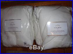 Pottery barn EMERY LINEN COTTON DRAPES-2-100 X 96-WHITE-$600BLACKOUT LINEDNIP