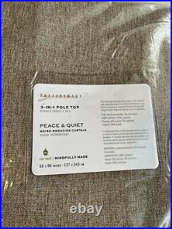 Pottery barn New With tags Flax curtains Noise Reducing Set 50 x 96