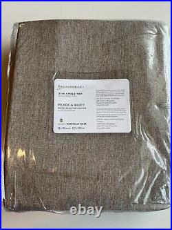 Pottery barn New With tags Flax curtains Noise Reducing Set 50 x 96